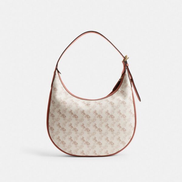 Horse-drawn carriage pattern printed ACE half-moon bag - Image 3