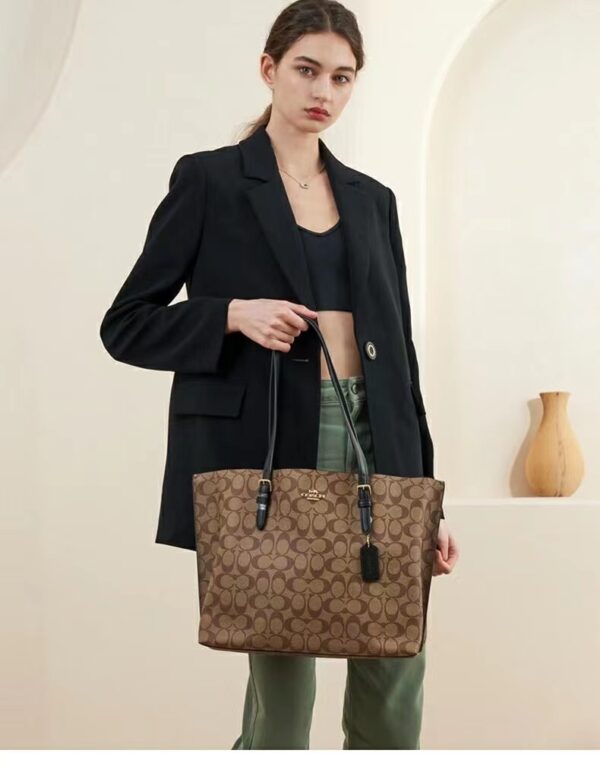 COACH new French printed tote bag fashion classic shoulder bag diagonal handbag - Image 3
