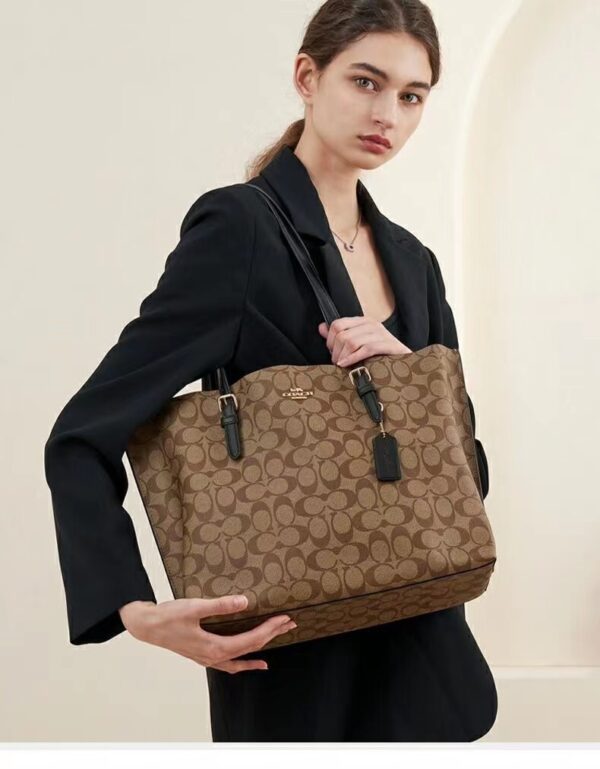COACH new French printed tote bag fashion classic shoulder bag diagonal handbag - Image 2