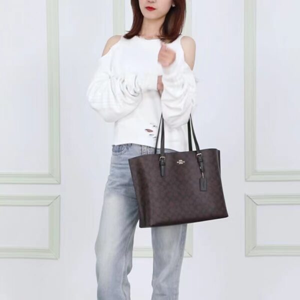 COACH new French printed tote bag fashion classic shoulder bag diagonal handbag - Image 4