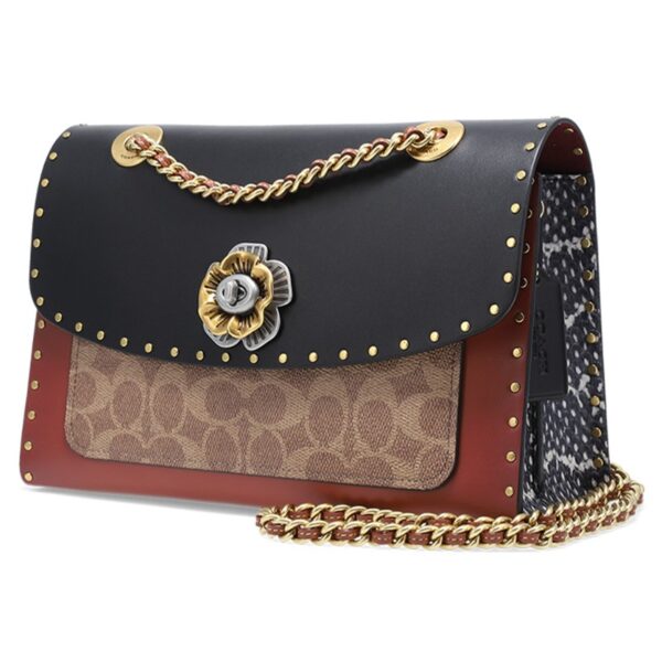 COACH handbag classic camellia color matching small bag 30585