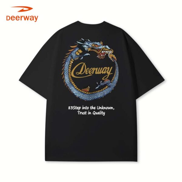 DEERWAY blue colorful Tenglong logo short sleeve T-shirt - Image 9