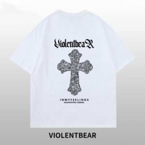 Violent Bear Cross Cashew Flower T-shirt