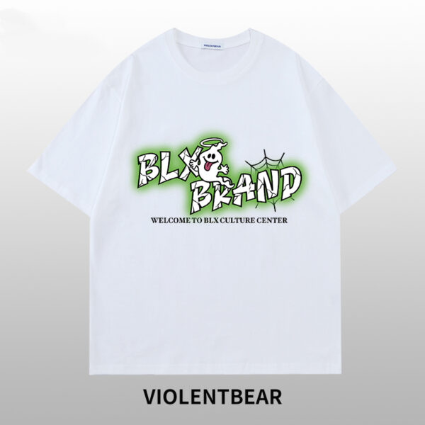 Violent bear kid printed short sleeves