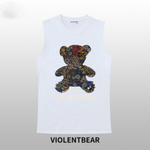Violent bear flower sitting bear vest