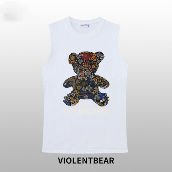 Violent bear flower sitting bear vest