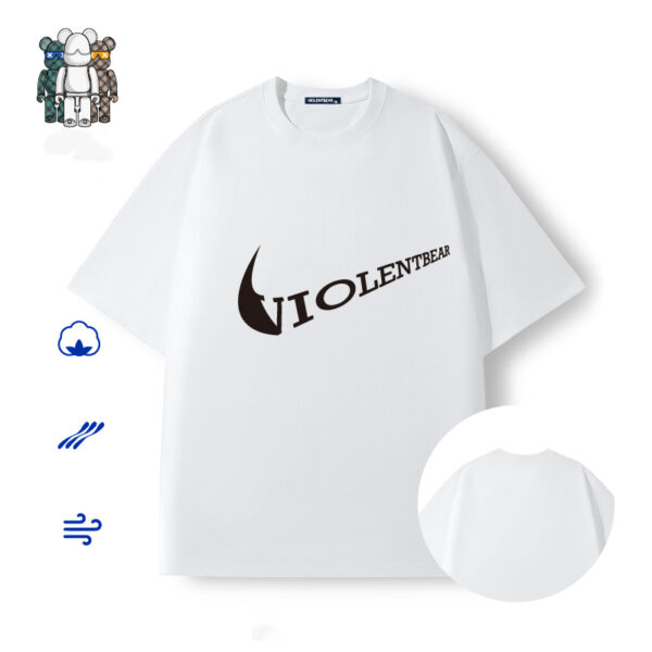 Violent bear English letter logo short sleeve - Image 2
