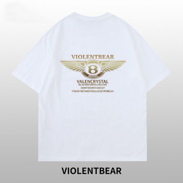 Violent bear wings with golden letters