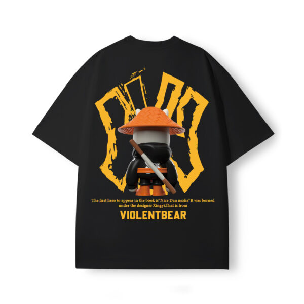 Violent bear NY orange woven hat bear short sleeve - Image 6