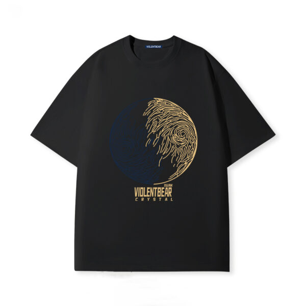 Violent bear short sleeve blue gold planet - Image 7