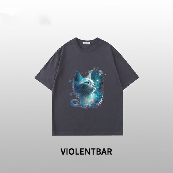 Violent bear blue cat short sleeve - Image 3