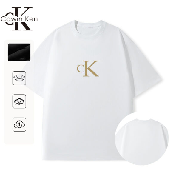 CK gold logo letter short sleeve - Image 5