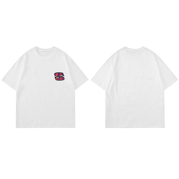 Summer rose plaid short-sleeved men's running comfortable T-shirt sports shirt - Image 4