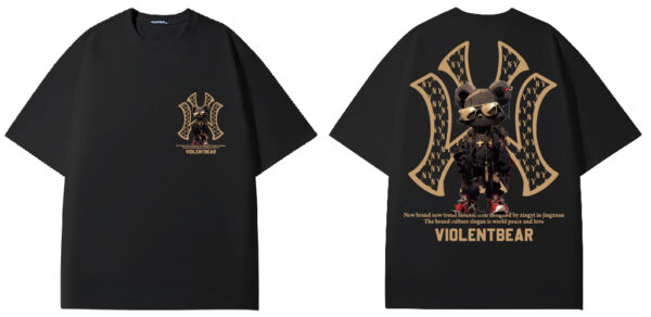 Violent bear NY black glasses bear short sleeve - Image 5