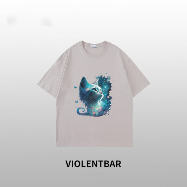 Violent bear blue cat short sleeve - Image 7