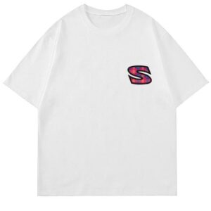 Summer rose plaid short-sleeved men's running comfortable T-shirt sports shirt