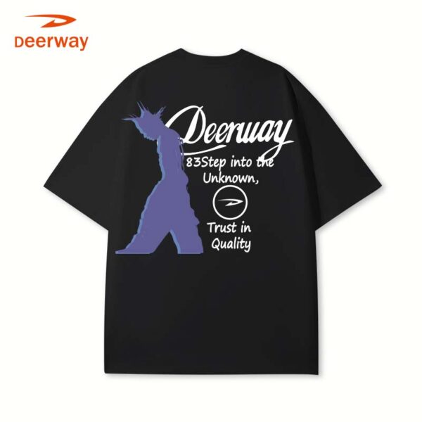 DEERWAY blue colorful English letters short sleeves - Image 8