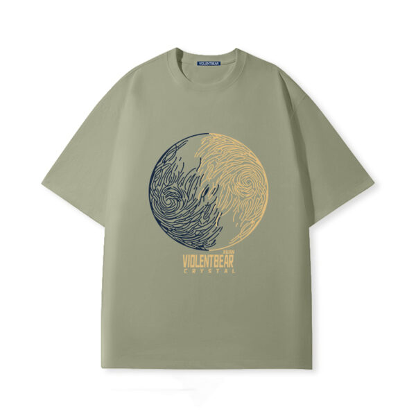 Violent bear short sleeve blue gold planet - Image 4