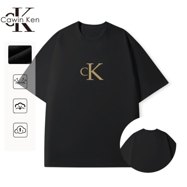 CK gold logo letter short sleeve - Image 3
