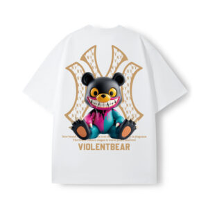 Violent Bear NY Black Purple Blue Monster Short Sleeve