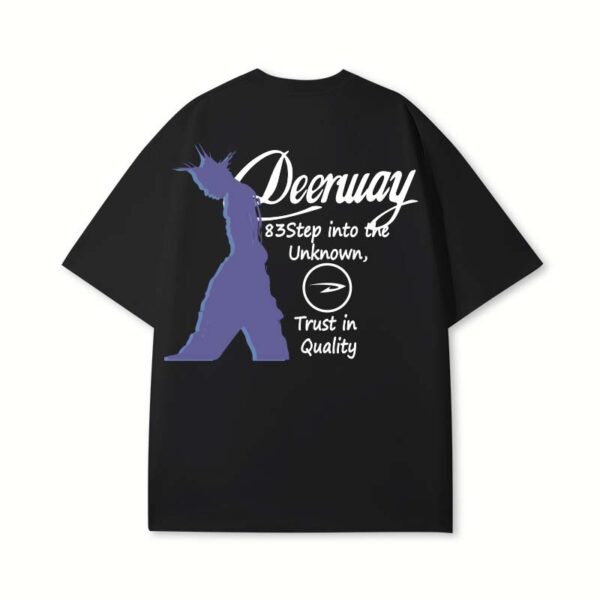 DEERWAY blue colorful English letters short sleeves - Image 6