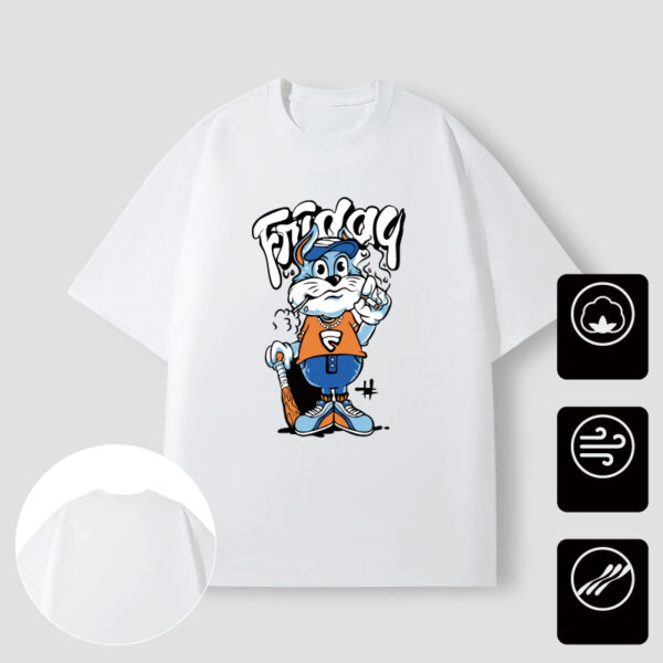 Summer men and women with baseball dog short sleeves - Image 3