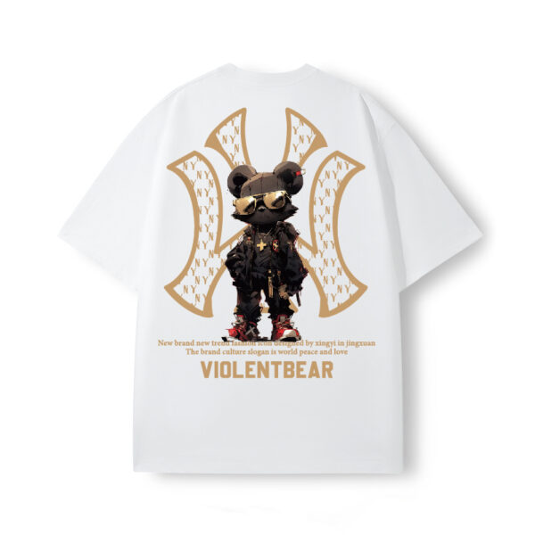 Violent bear NY black glasses bear short sleeve - Image 3