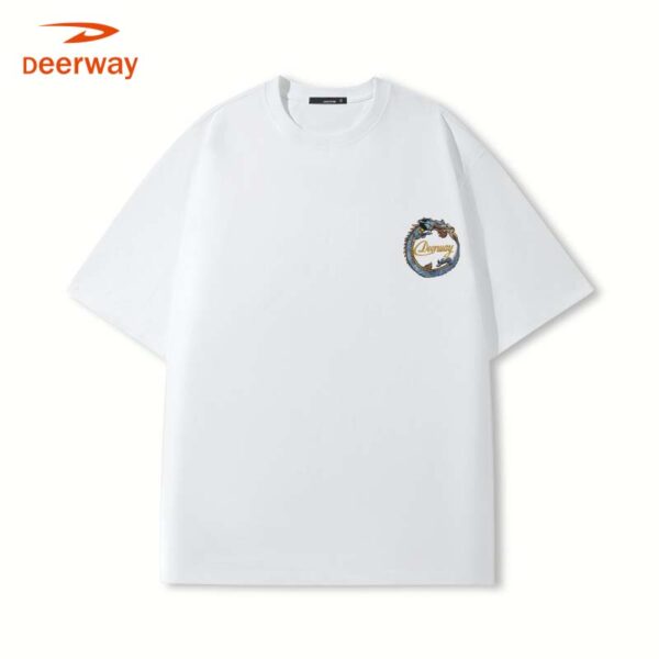 DEERWAY blue colorful Tenglong logo short sleeve T-shirt - Image 3