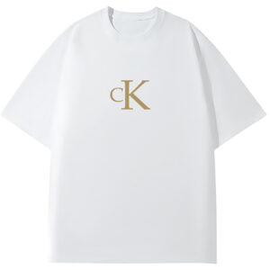 CK gold logo letter short sleeve