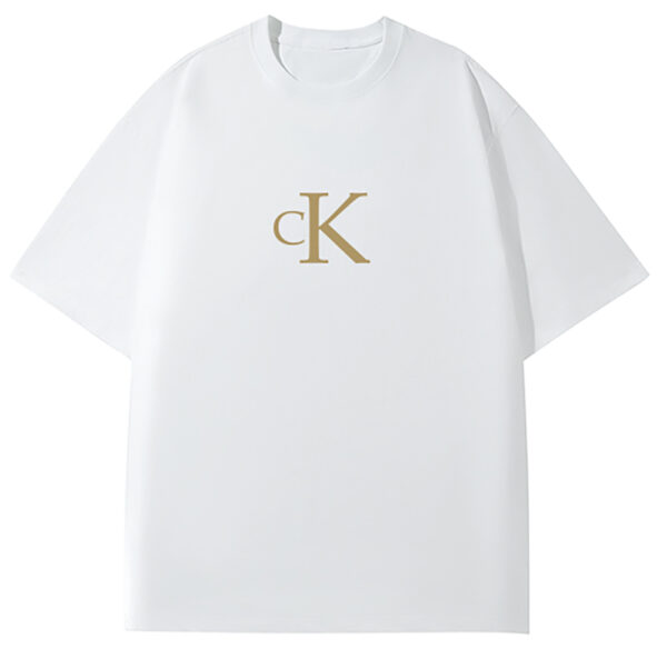 CK gold logo letter short sleeve