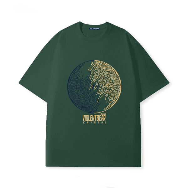 Violent bear short sleeve blue gold planet - Image 2