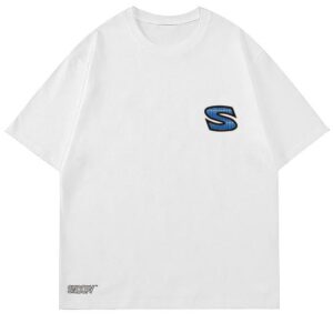 Round neck men's T-shirt breathable fashion Joker printing trend couple half sleeve.